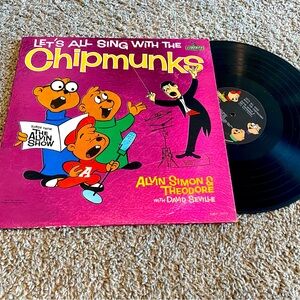 Antique vintage let’s all sing along with the Chipmunks vinyl